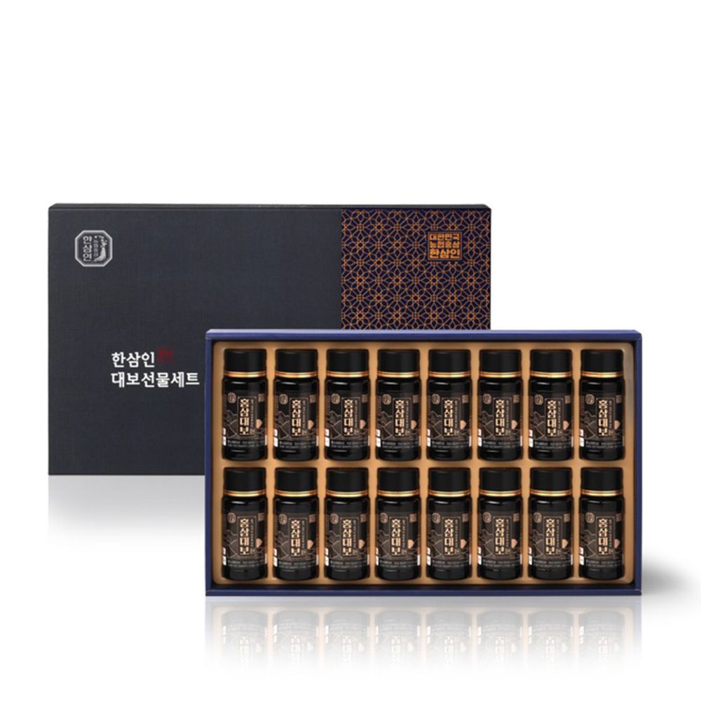 [NH NongHyup Hansamin] Premium Vitality Gift Set No.1 – Red Ginseng to Boost Health and Energy (75ml × 16 Bottles) – Made in Korea